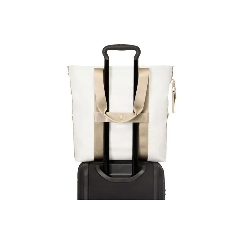 TUMI Elastic Nylon Tote Bag Shopping Bag Handbag Women's White-3