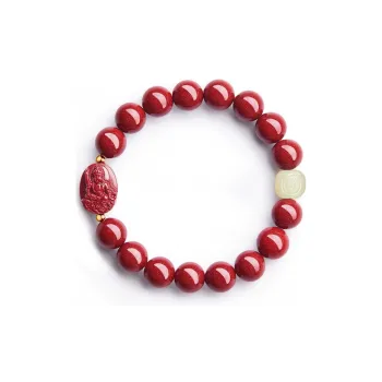 Cardamom Time Reconstructed Cinnabar Jade Bracelets Unisex