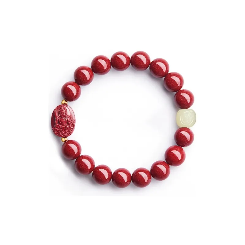 Cardamom Time Reconstructed Cinnabar Jade Bracelets Unisex-0