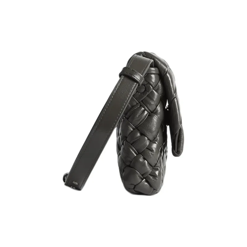 Bottega Veneta Calfskin Messenger Bag, Shoulder Bag, Crossbody Bag Trumpets Men's Light Graphite-1