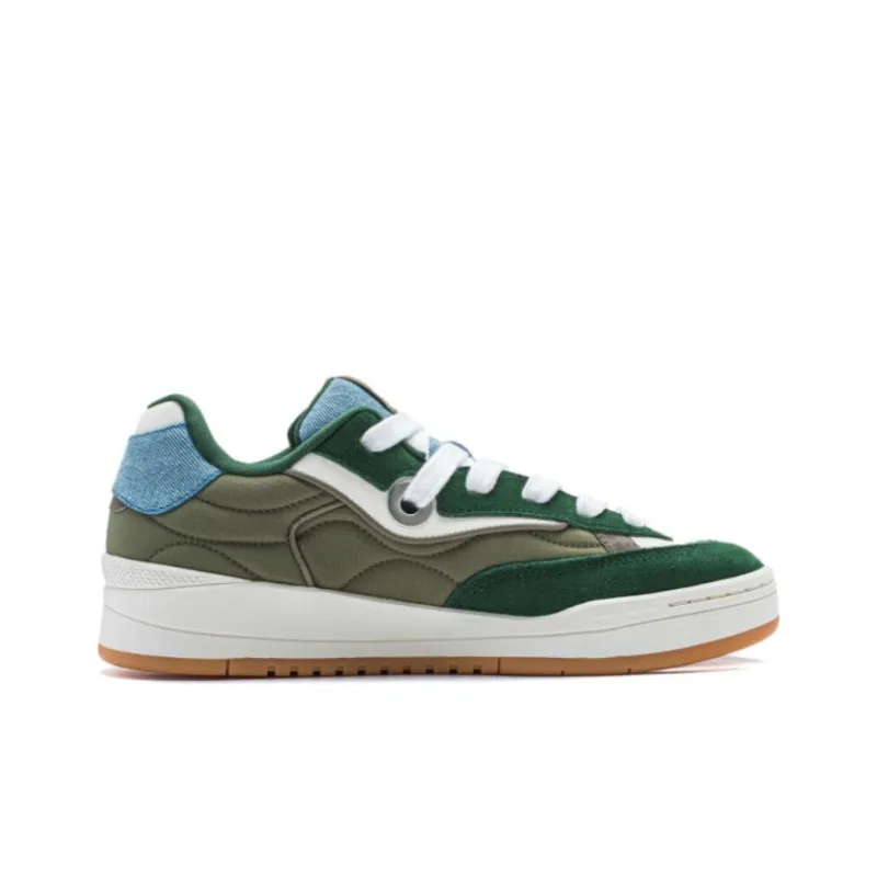 LiNing GOS 2000 Anti Slip Wear Resistant Low Top Skateboard Shoes Men's Green-1