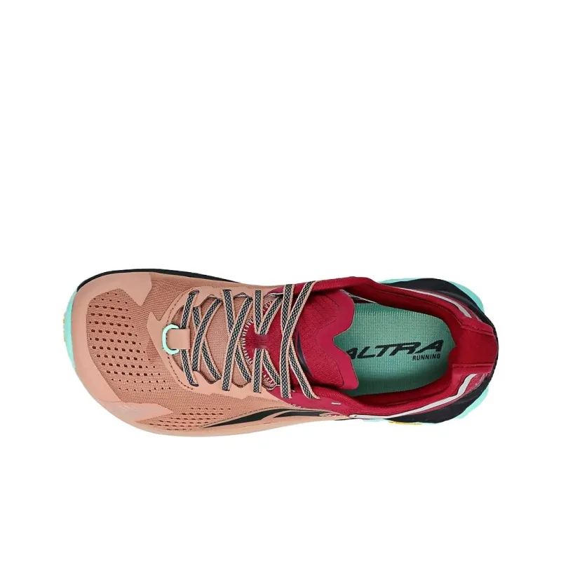 Altra Olympus 5 Cushioning Anti Slip And Wear Resistant Low Top Running Shoes Women's Red Brown Blue-3