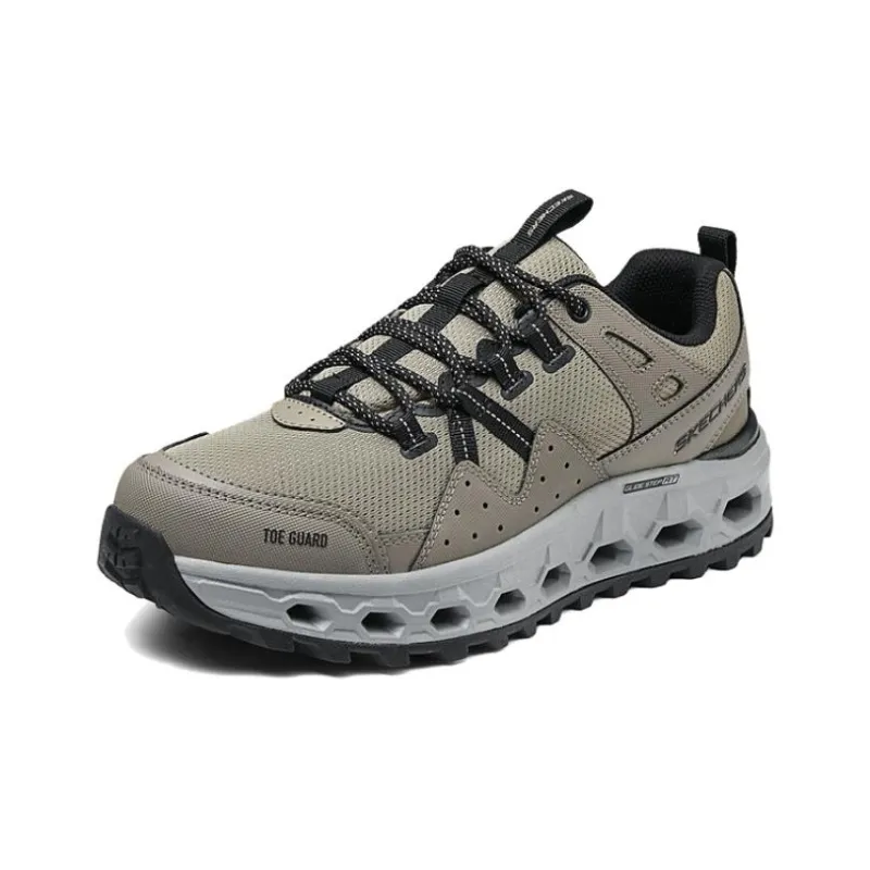 Skechers Anti Slip Wear Resistant Low Top Casual Running Shoes Men's Tan-1