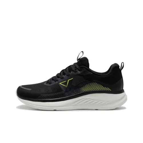 XTEP Running Shoes Men Low-Top Black/Yellow Lime Green