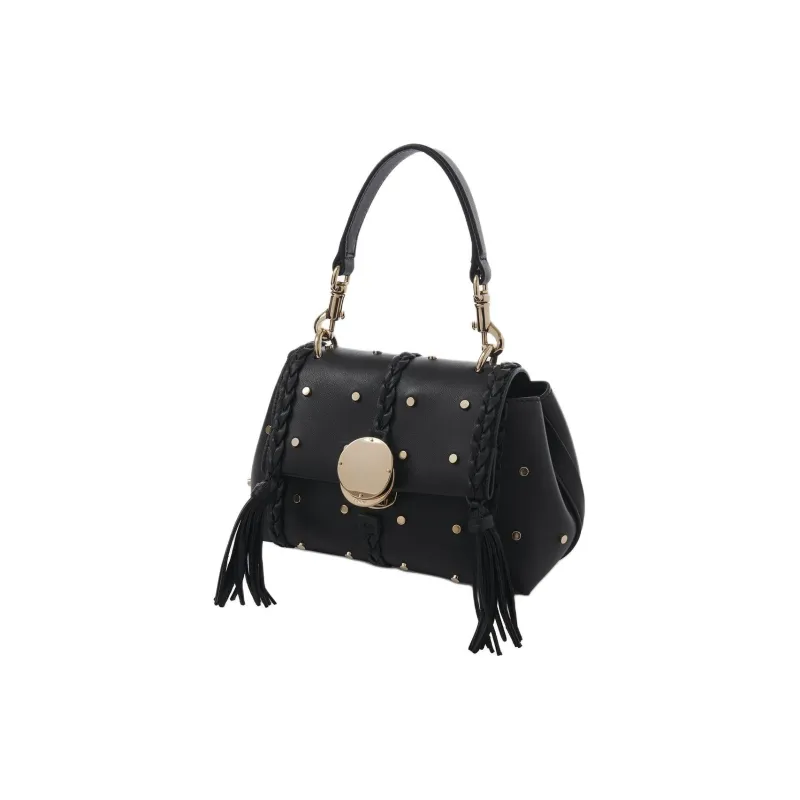 Chloe Penelope Series Smooth Calf Leather Handbag Shoulder Bag Mini Women's Black-1