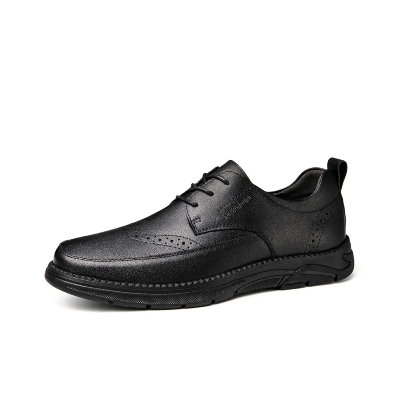 XIMO BULL Dress Shoes Men Low Top Black/Brown-1