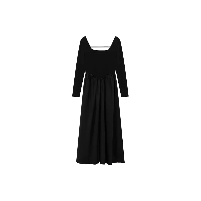 CHUU Long Sleeved Dresses Women's Black-1