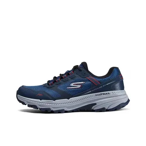 Skechers Cushioning Breathable Low Top Running Shoes Men's Marine Blue
