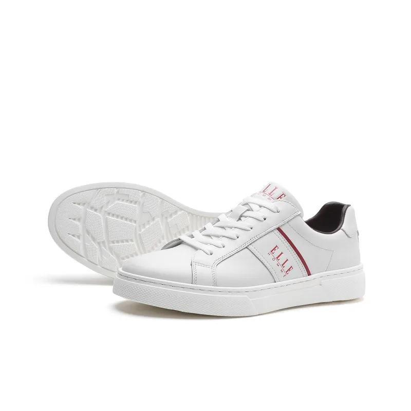 ELLE HOMME Low Top Stylish Skateboarding Shoes Men's White-2