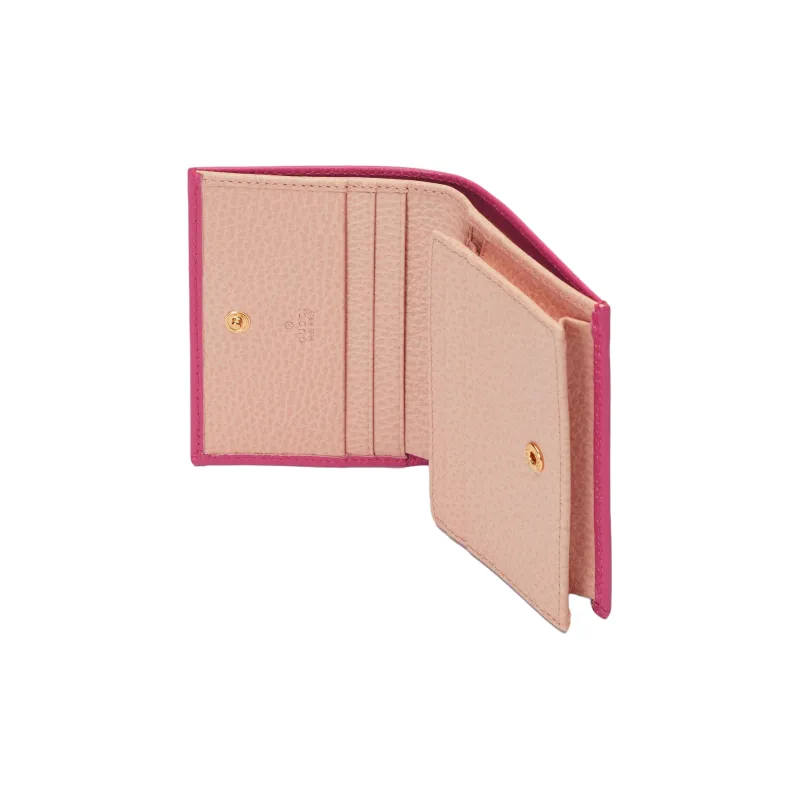 GUCCI GG Marmont Leather Card Holder Wallet Women's Fuchsia-4