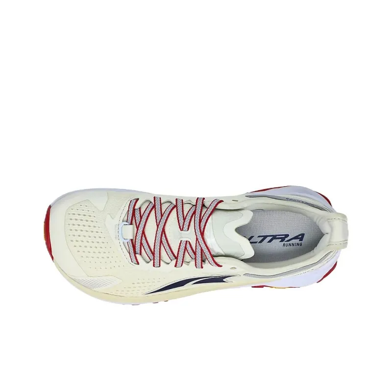 Altra Olympus 5 Cushioning, Slip Resistant, And Abrasion Resistant Low Top Running Shoes Women's Beige White Red-3