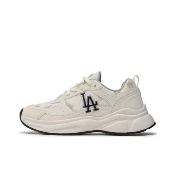 MLB Fast Ball Classic Monogram 24SS Los Angeles Dodgers Slip Resistant Low Top Casual Shoes Unisex Milk White