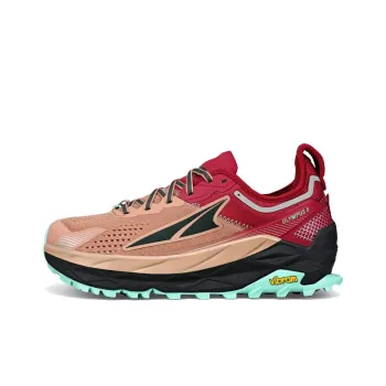 Altra Olympus 5 Cushioning Anti-Slip And Wear-Resistant Low-Top Running Shoes Women's Red Brown Blue