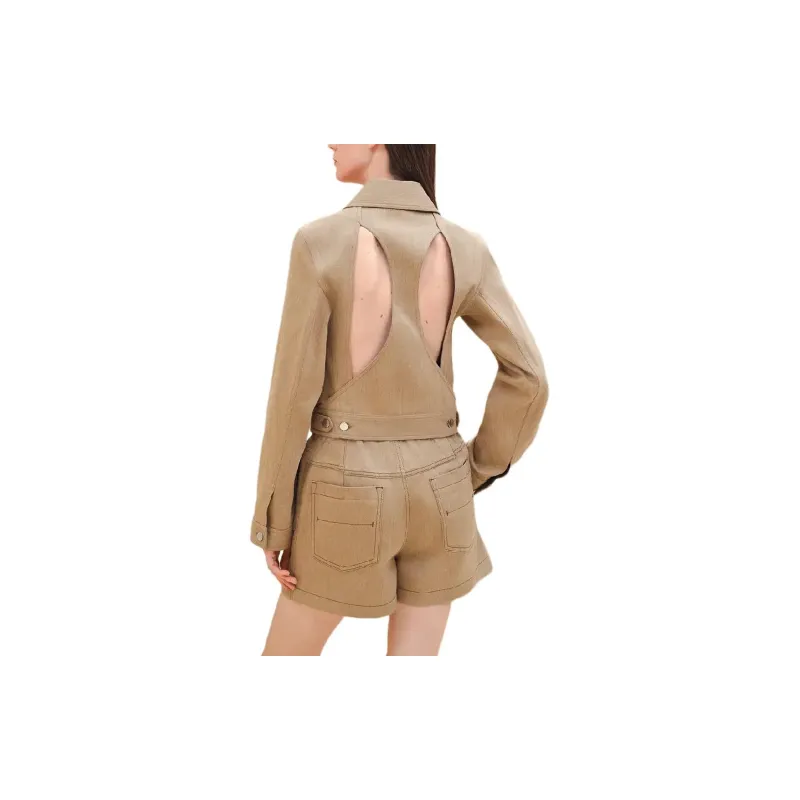 HERMES Jackets Coats Women's Marble Beige-1