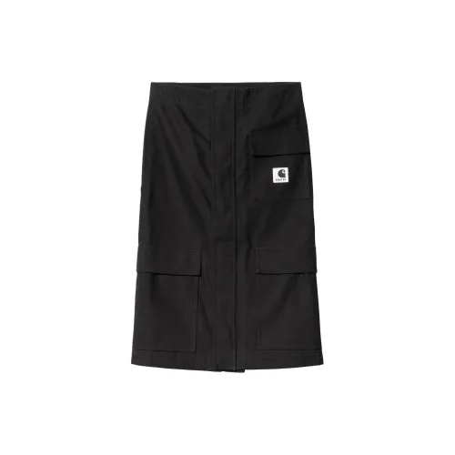 Sacai Carhartt WIP Co-branded SS24 Casual Long Skirts Women's Black