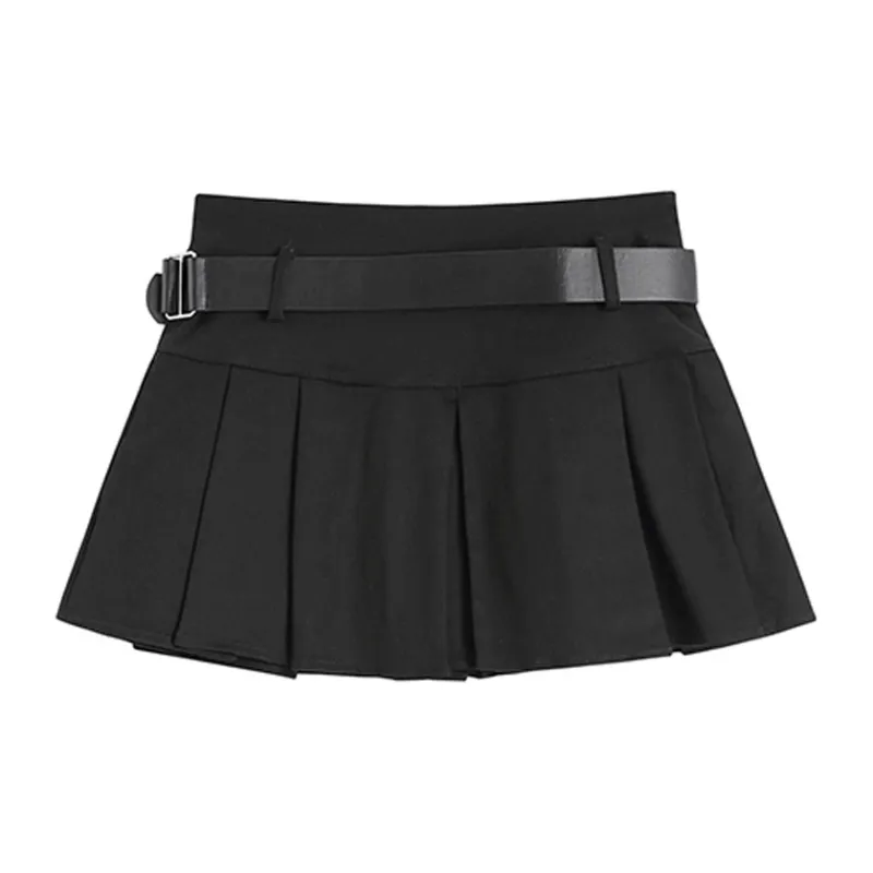 ETSE Casual Short Skirts Women's Black-1