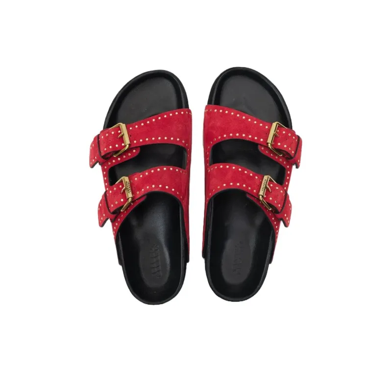 ISABEL MARANT Lennyo Suede Sandals-4