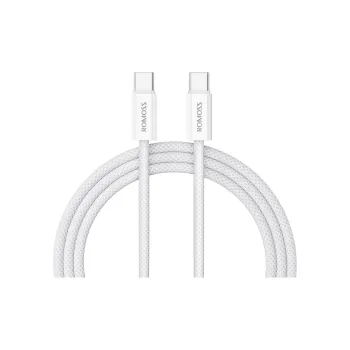 ROMOSS 1.2/2m Type c To Type c PD 60W Fast Charging Supported Apple 15 Series Fast Charging Woven Cable