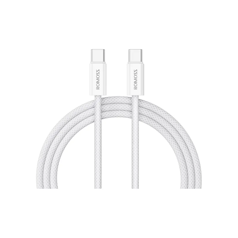 ROMOSS 1.2/2m Type c To Type c PD 60W Fast Charging Supported Apple 15 Series Fast Charging Woven Cable-0