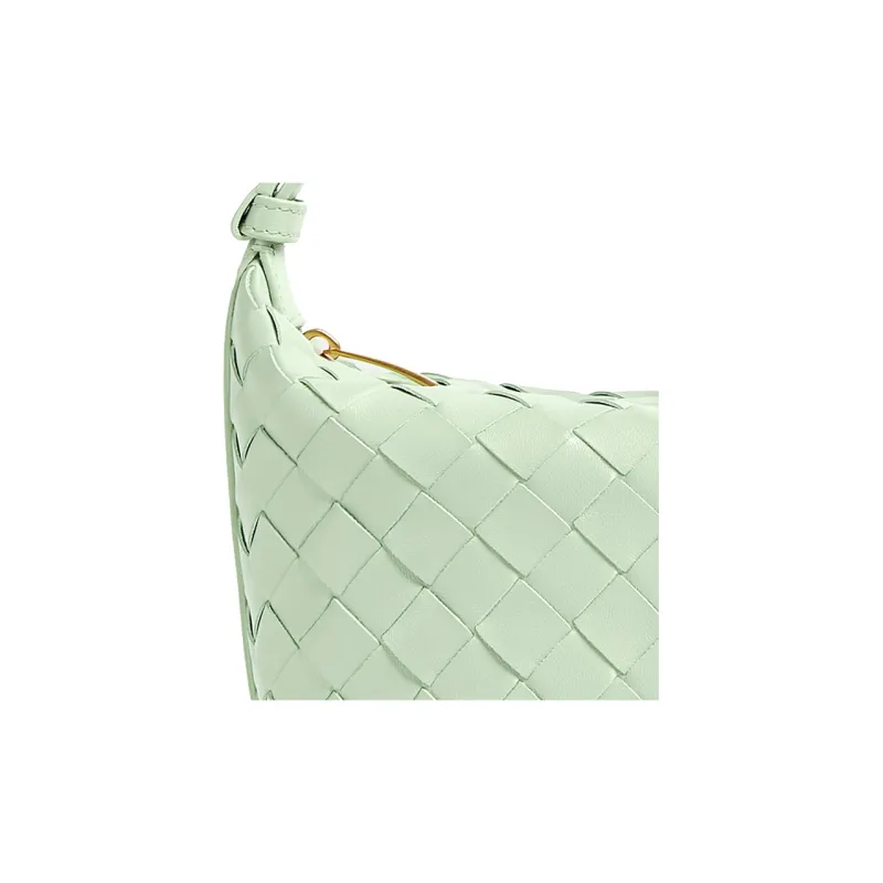 Bottega Veneta Cow Leather Handbag Women's Fresh Mint Green-3