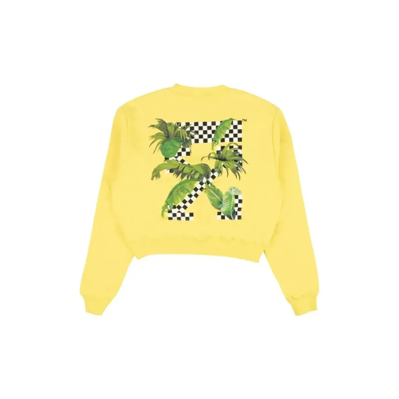 OFF WHITE Sweatshirt Regular Fit Women's Yellow-1