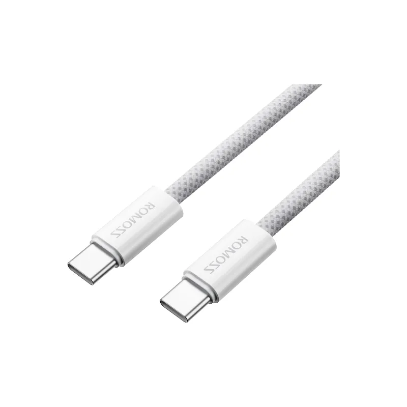 ROMOSS 1.2/2m Type c To Type c PD 60W Fast Charging Supported Apple 15 Series Fast Charging Woven Cable-1