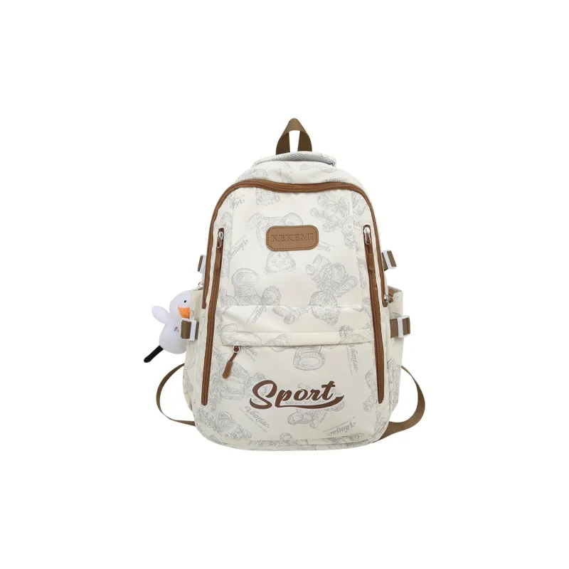 FAMAN Nylon Backpack Regular Unisex Black/Gray/Green/Purple/Ecru-14