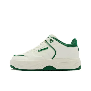 QIAODAN Cushioning Wear Resistant Low Top Skateboard Shoes Women's White Green