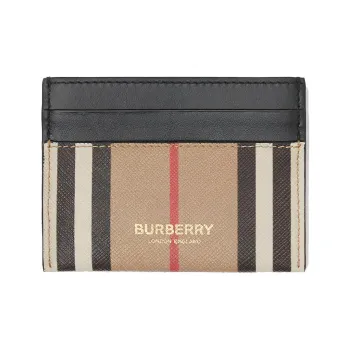 Burberry Vintage Canvas Card Holder Women's Archive Beige
