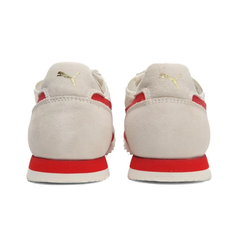 PUMA Roma Og Nylon Cushioned Slip Resistant Low Top Training Shoes Unisex Beige Red-3