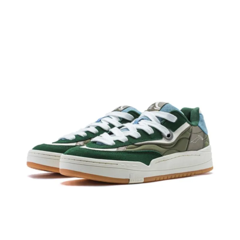 LiNing GOS 2000 Anti Slip Wear Resistant Low Top Skateboard Shoes Men's Green-2