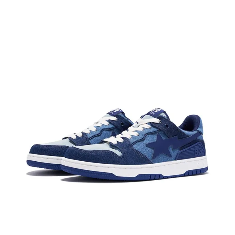 A BATHING APE SK8 STA Low Top Skateboard Shoes Women's Dark Blue-2