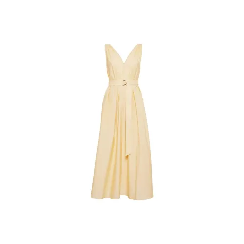 Brunello Cucinelli Sleeveless Dresses Women's Pink Wax Yellow