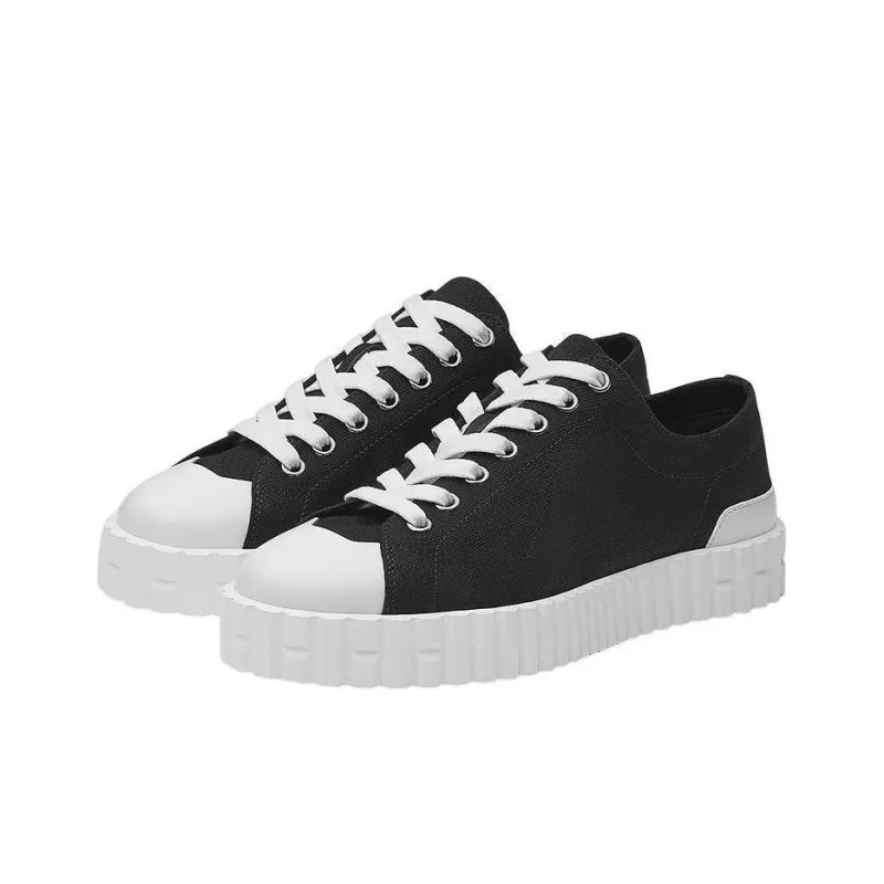 HERMES Cross Low Top Stylish Skateboarding Shoes Women's Black-2