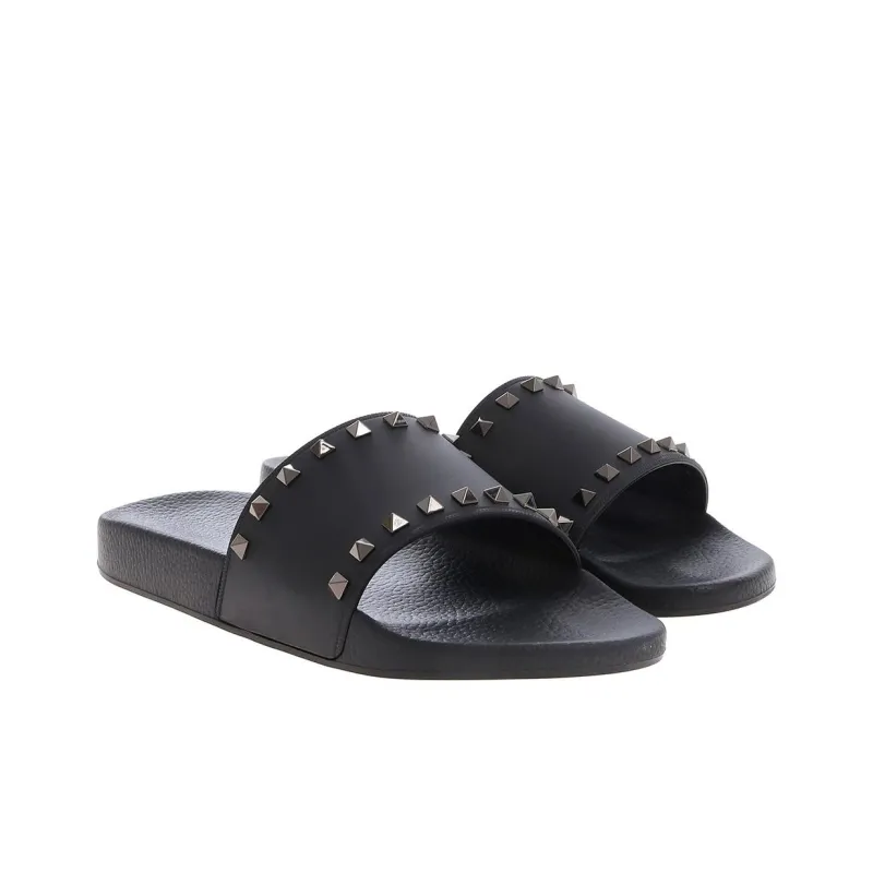 Valentino Rockstud Slide 'Black'-3