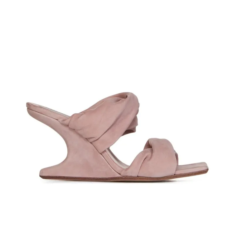 RICK OWENS Cantilever 8 110mm Nubuck Mules-1