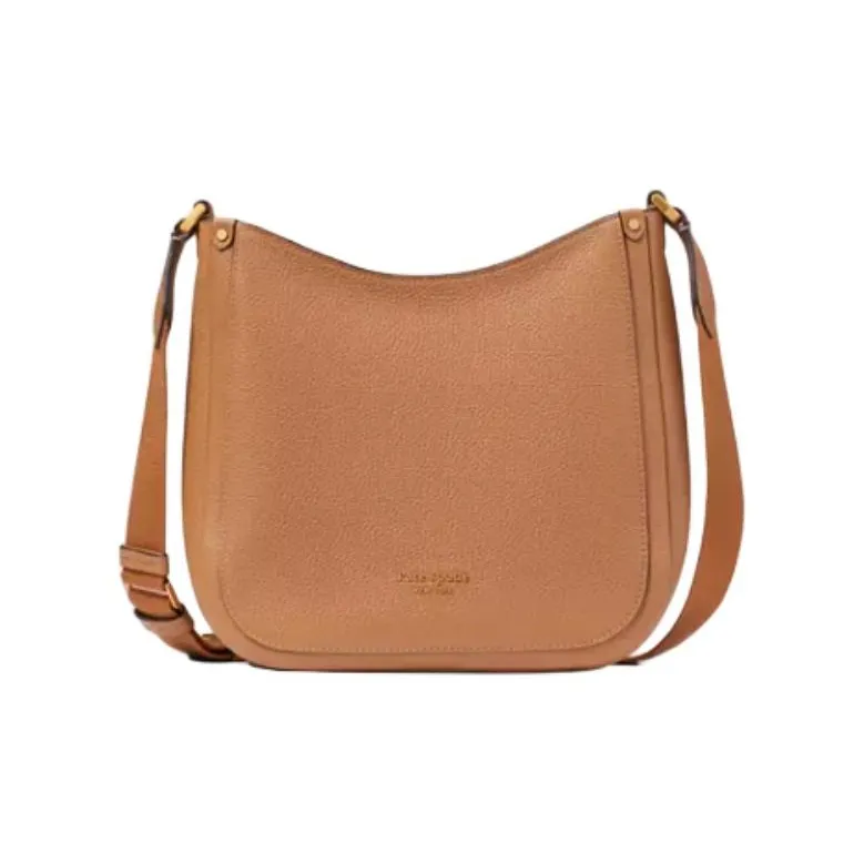 Kate Spade Roulette Litchi Grain Leather Shoulder Bag Crossbody Bag Medium Size Women's Brown-0