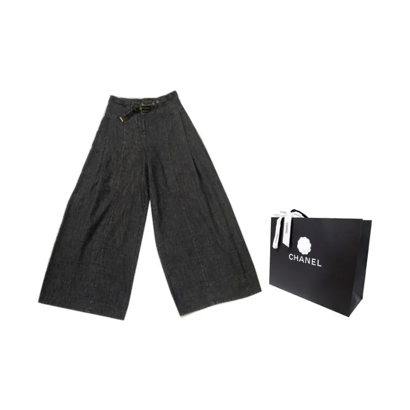 CHANEL 23 Spring Summer New Arrivals 23S Jeans Women's Black-2