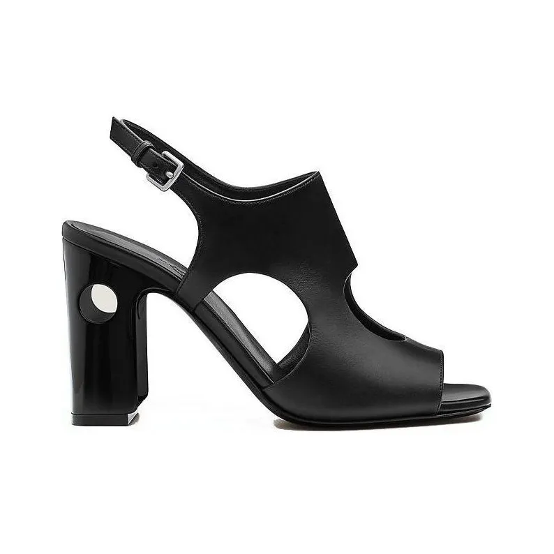 HERMES Electra Strap Sandals Women's Black-1