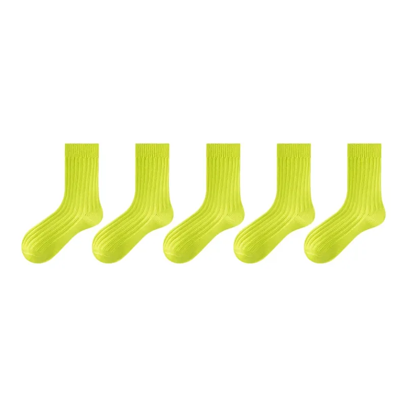 MIIOW Mid Calf Socks Men's 5 Pack-49