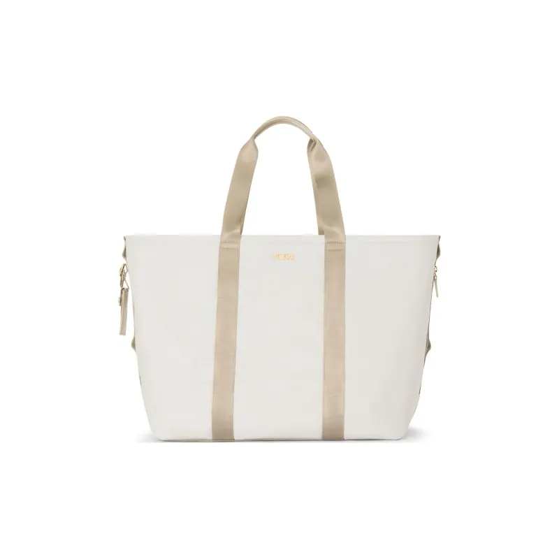 TUMI Elastic Nylon Tote Bag Shopping Bag Handbag Large Size Women's White-0