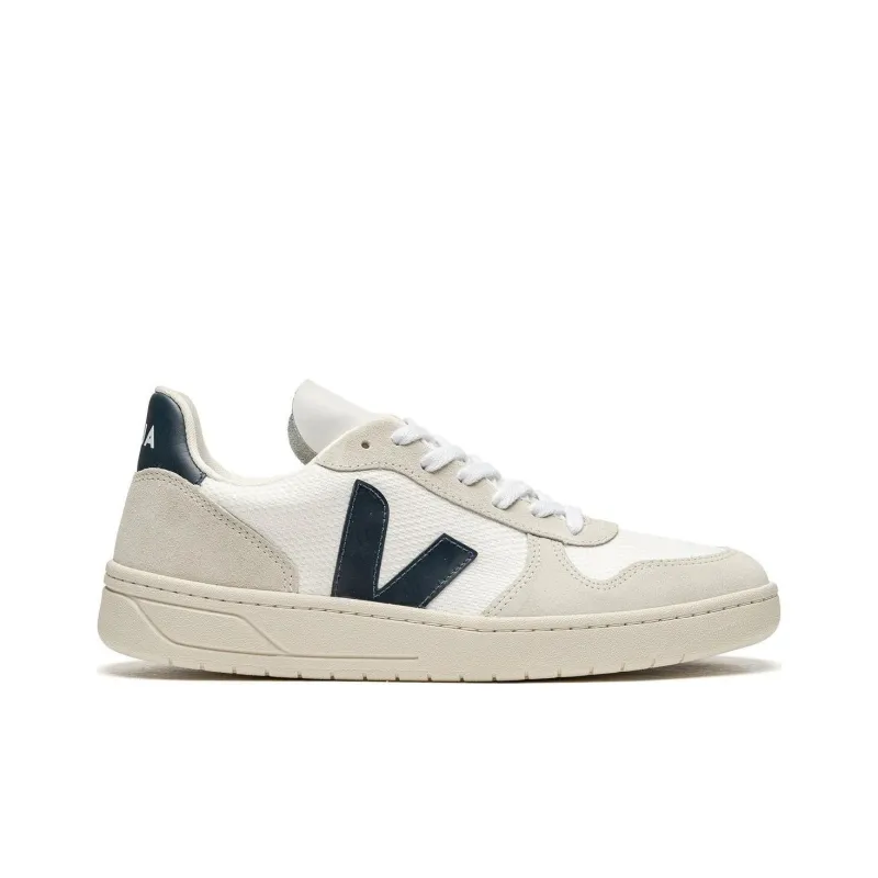 VEJA V 10 Panelled Low Top 'White Beige Black'-1