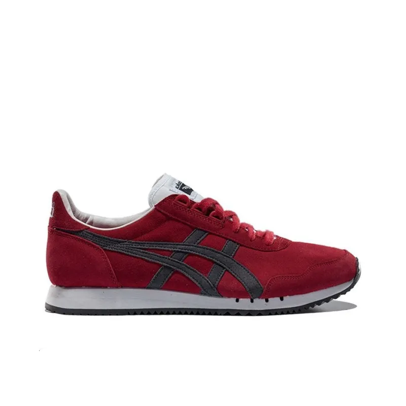 Onitsuka Tiger Dualio Cushioning Anti-Slip And Wear-Resistant Low-Top Casual Shoes Unisex Red Black-1