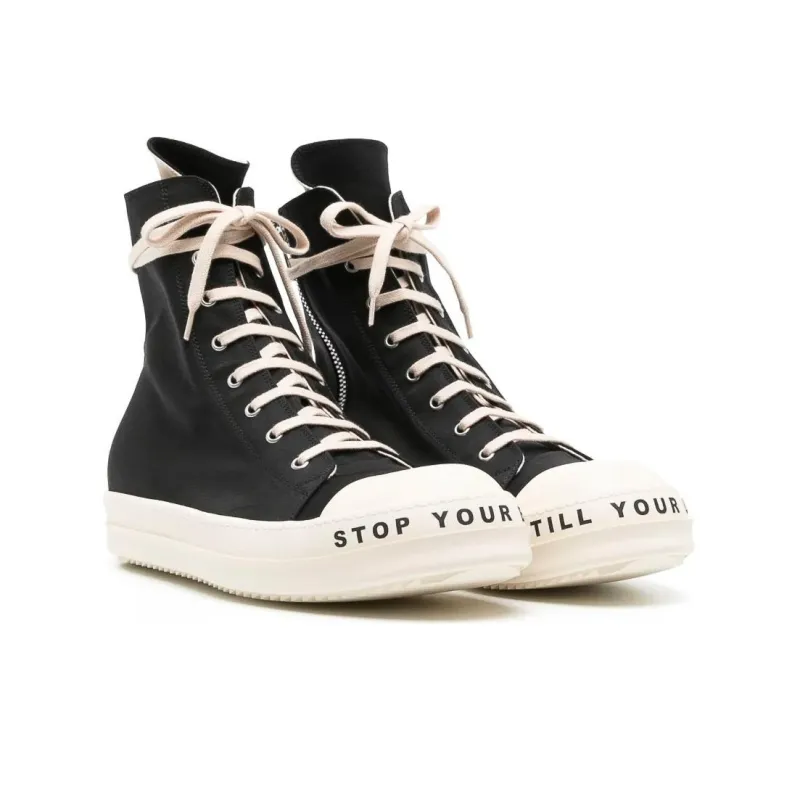 Rick Owens DRKSHDW Stylish Skateboarding Shoes Men's Black-3