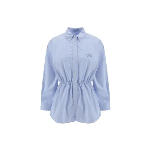 PRADA Long-Sleeved Dresses Women's Blue