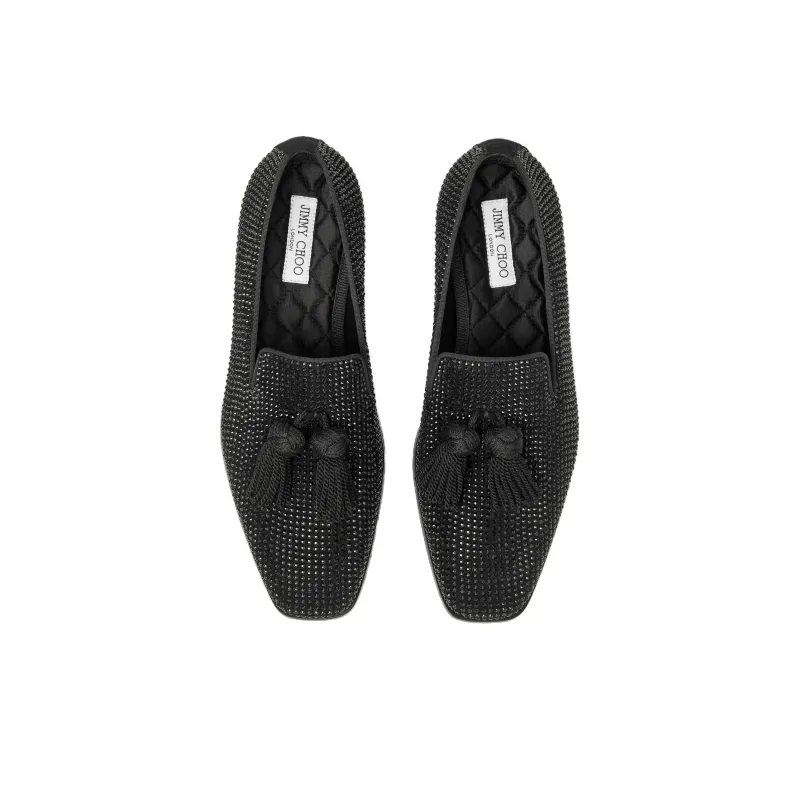 Jimmy Choo Foxley Crystal-embellished Suede Slippers-3