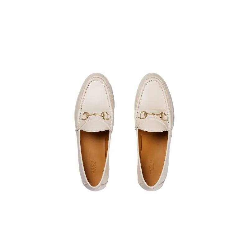GUCCI Horsebit 24 Spring And Summer Collection Loafers 9cm Women's White-3