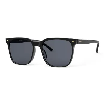 PARZIN TR90 Square Sunglasses Unisex Black
