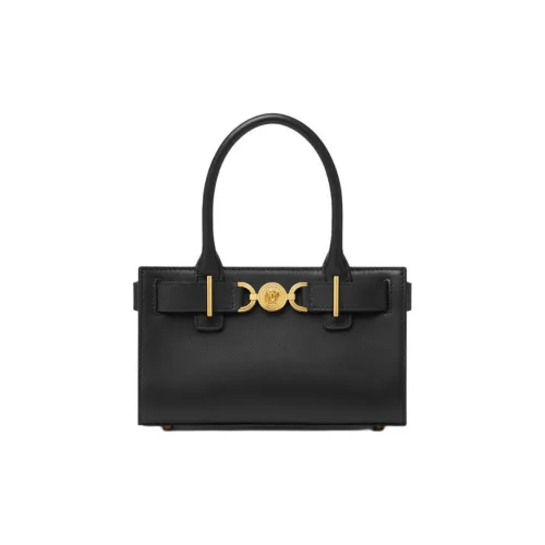 FANSIZHE Medusa '95 Leather Neoprene Bag, Shopping Bag, Handbag Small Size Women's Black & Gold