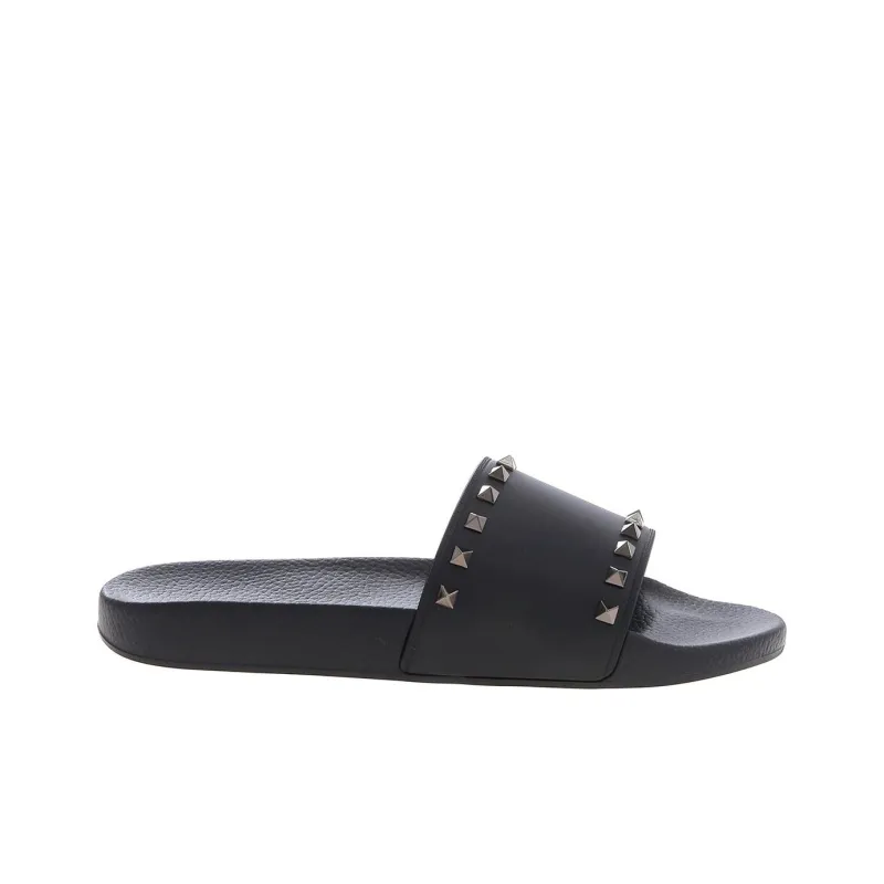 Valentino Rockstud Slide 'Black'-1